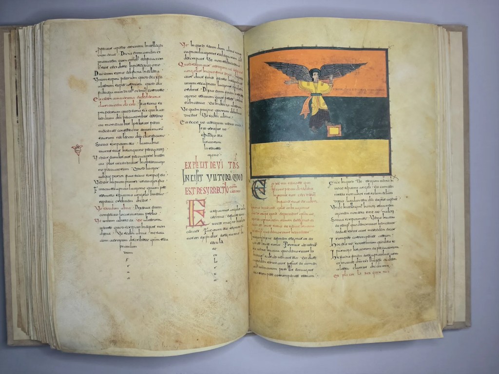 Imagen del facsímil del Beato de Girona: "La séptima trompeta: la resurrección de toda la carne", Editorial Moleiro