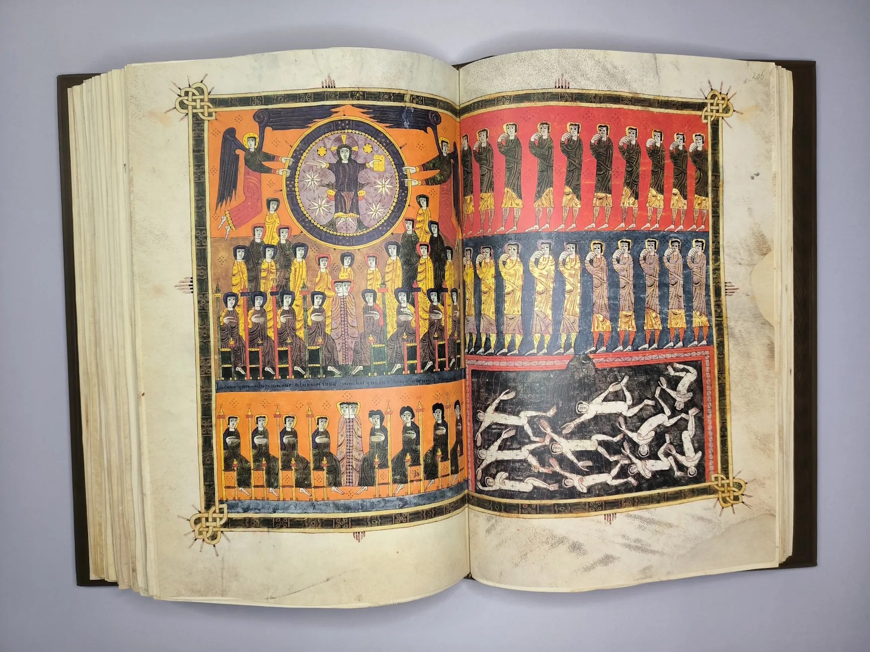 Imagen del facsímil del Beato del Monasterio de Santo Domingo de Silos: "El Juicio Final", Editorial Moleiro