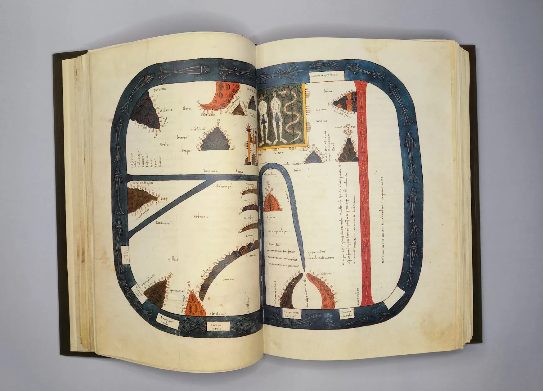 Imagen del facsímil del Beato del Monasterio de Santo Domingo de Silos: "Mapamundi", Editorial Moleiro