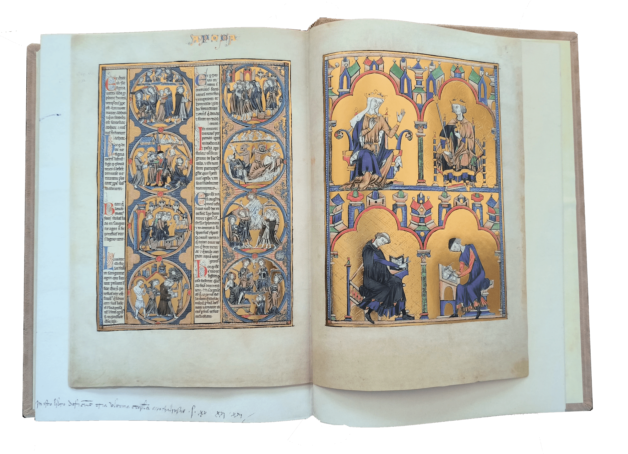 Fotografía de una página de la Biblia de San Luis