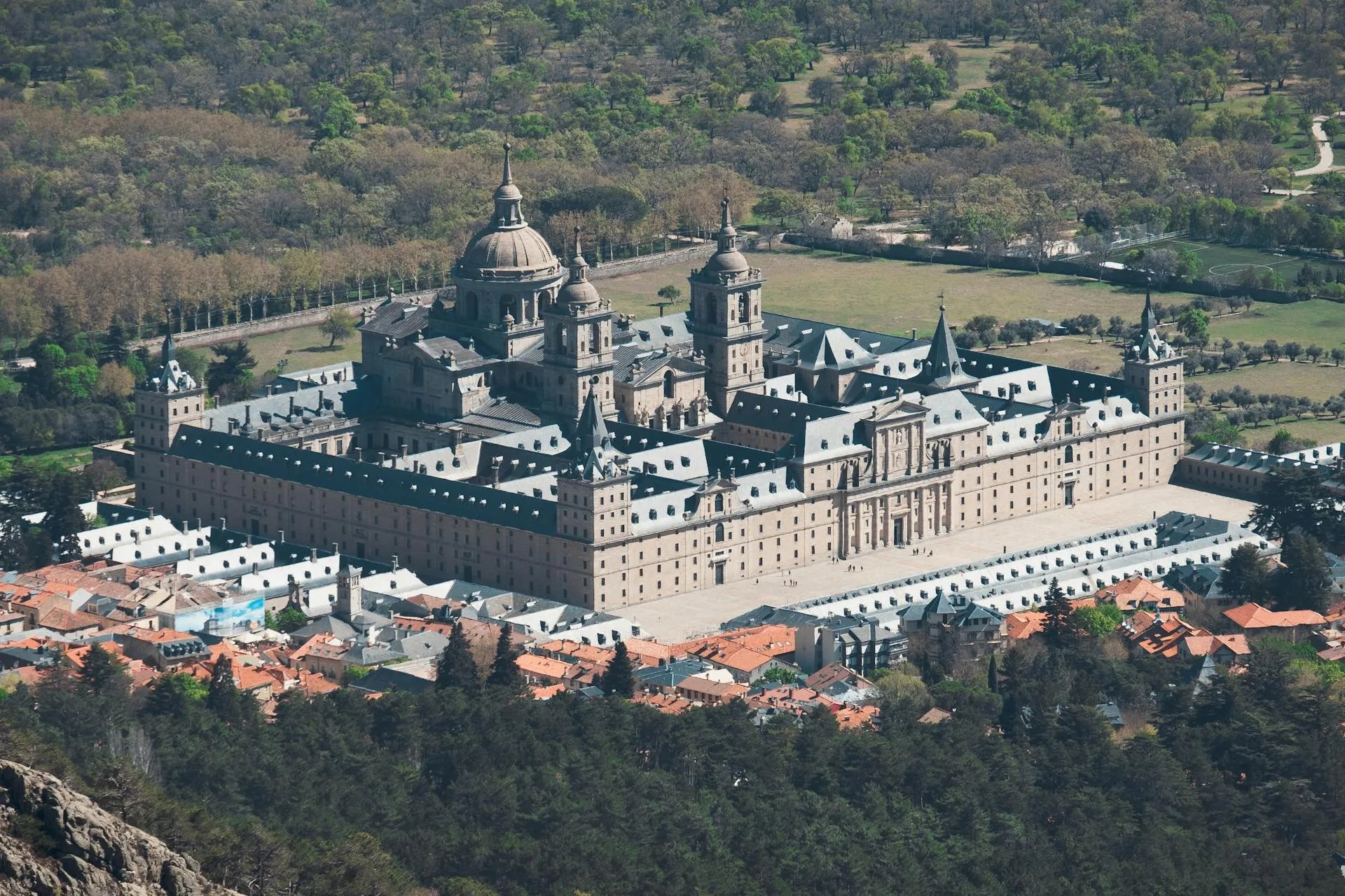 Vista aérea del Monasterio de San Lorenzo de El Escorial