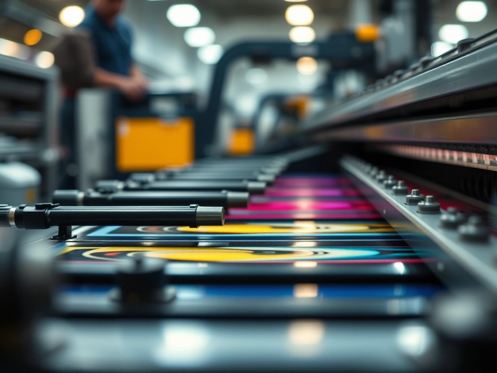 Imagen de una gran impresora de alta definición.