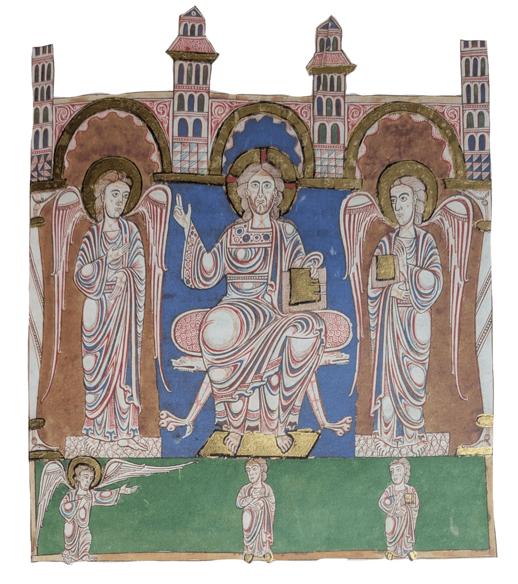 Imagen del facsímil del Beato del Monasterio de San Pedro de Cardeña: "Revelación a San Juan", Editorial Moleiro