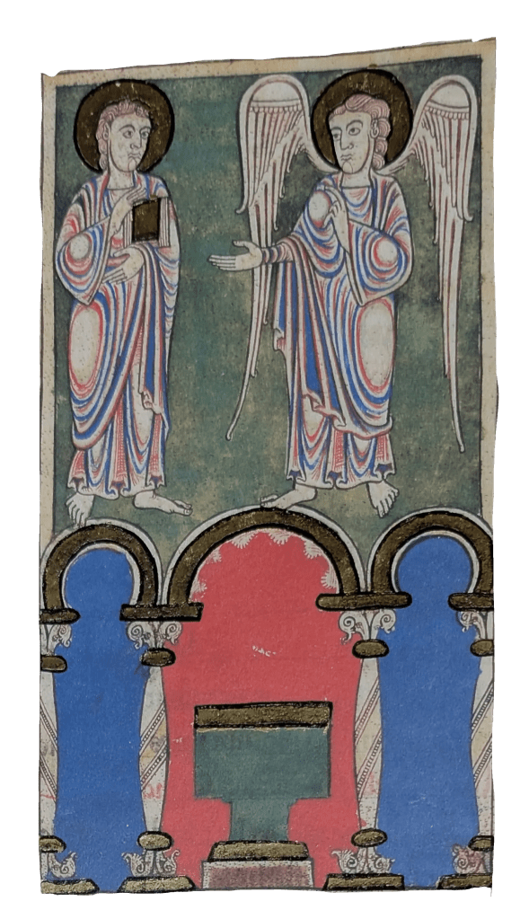 Imagen del facsímil del Beato del Monasterio de San Pedro de Cardeña: "Mensaje a la Iglesia de Pérgamo", Editorial Moleiro