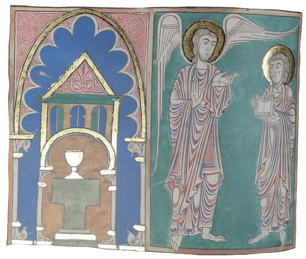 Imagen del facsímil del Beato del Monasterio de San Pedro de Cardeña: "Mensaje a la Iglesia de Tiatira", Editorial Moleiro