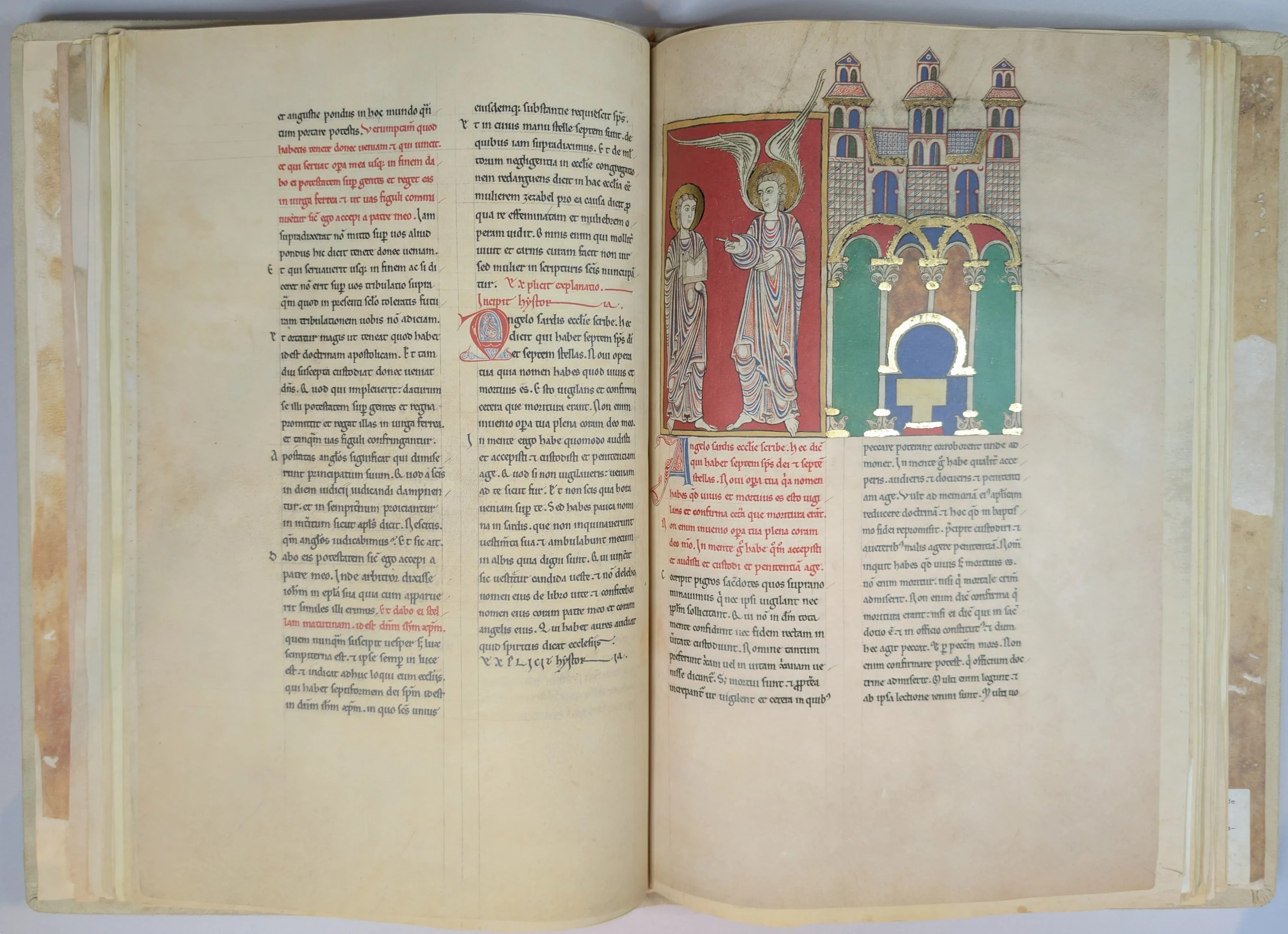 Imagen del facsímil del Beato del Monasterio de San Pedro de Cardeña: "Mensaje a la Iglesia de Sardes", Editorial Moleiro