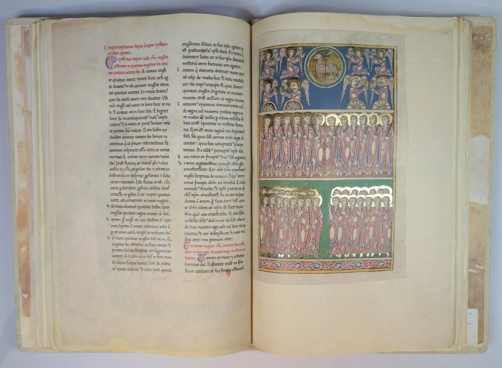 Imagen del facsímil del Beato del Monasterio de San Pedro de Cardeña: "Los 144000 marcados de Israel", Editorial Moleiro