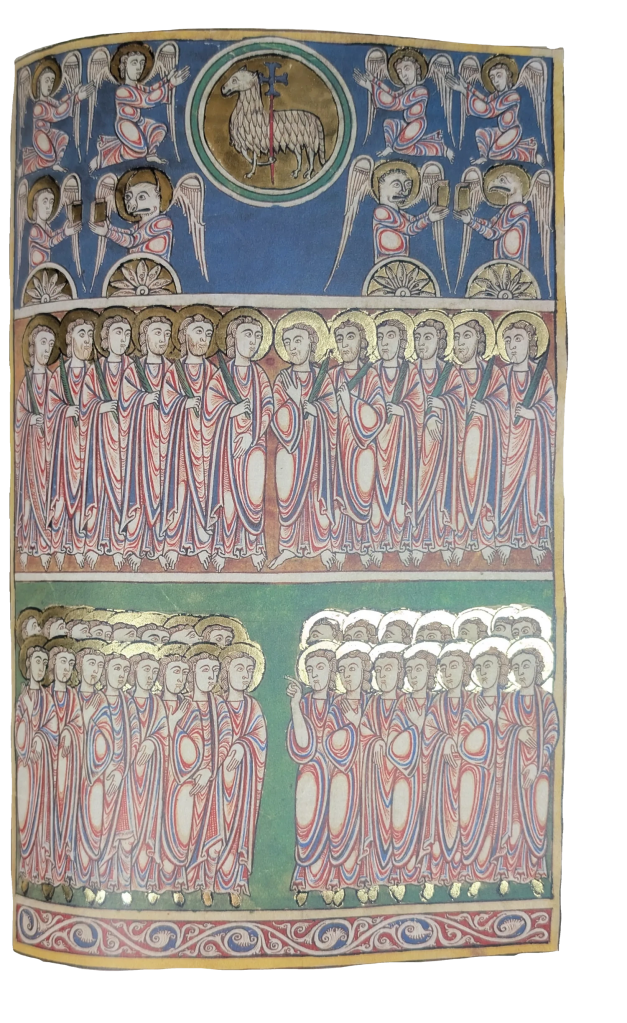 Imagen del facsímil del Beato del Monasterio de San Pedro de Cardeña: "Los 144000 marcados de Israel", Editorial Moleiro