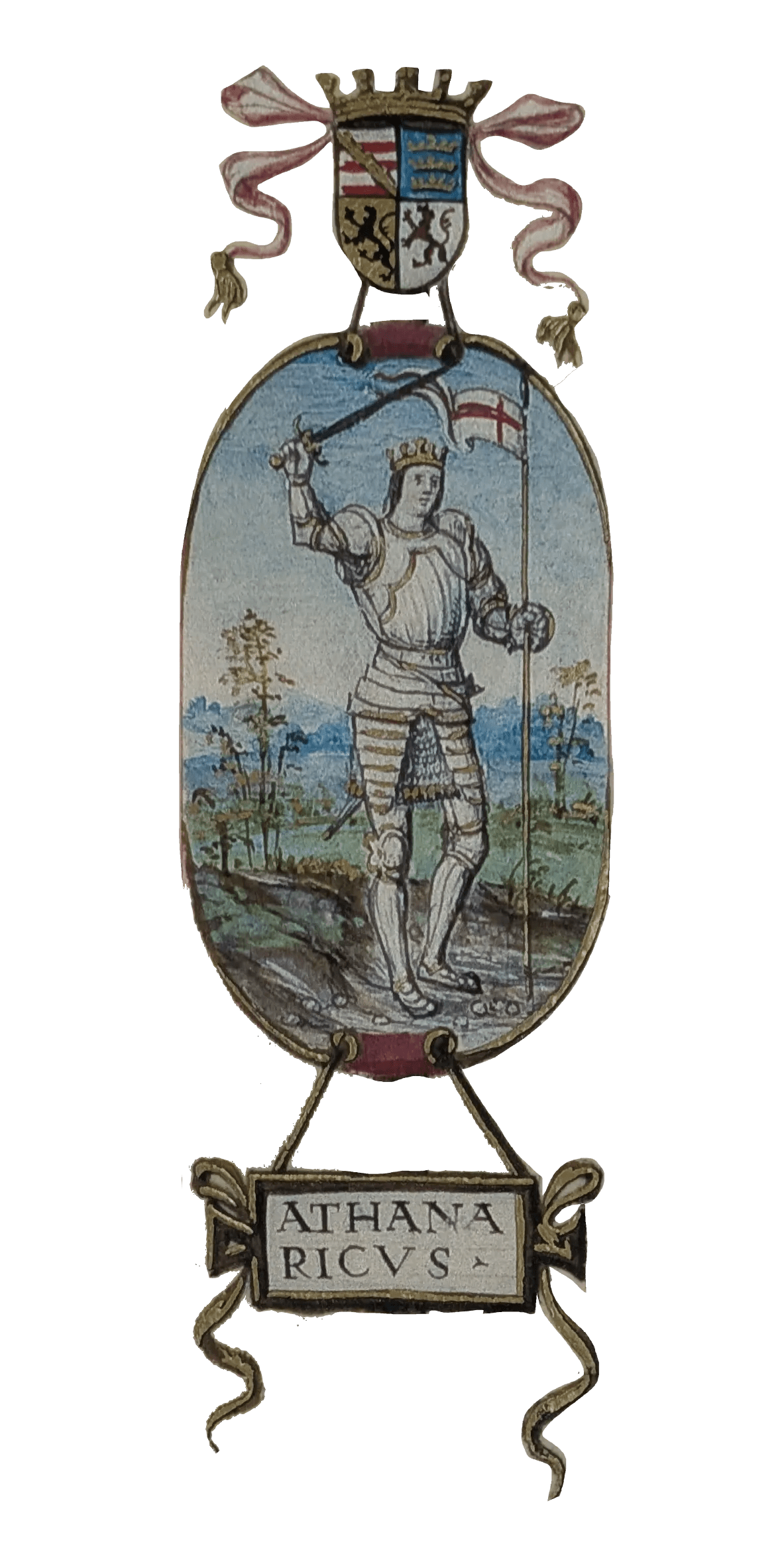 Imagen del Medallón del Rey Athanarico del Libro Genealogía de los Reyes de España de Alfonso de Cartagena, Editorial Scriptorium