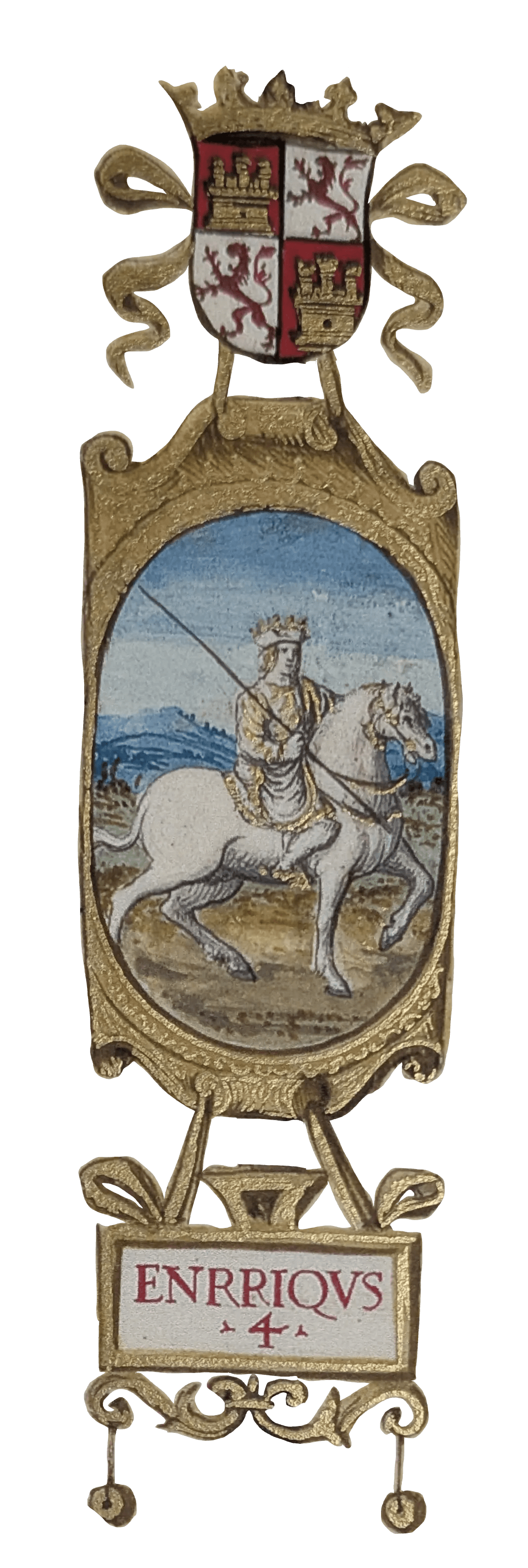 Imagen del Medallón del Rey Enrique IV del Libro Genealogía de los Reyes de España de Alfonso de Cartagena, Editorial Scriptorium