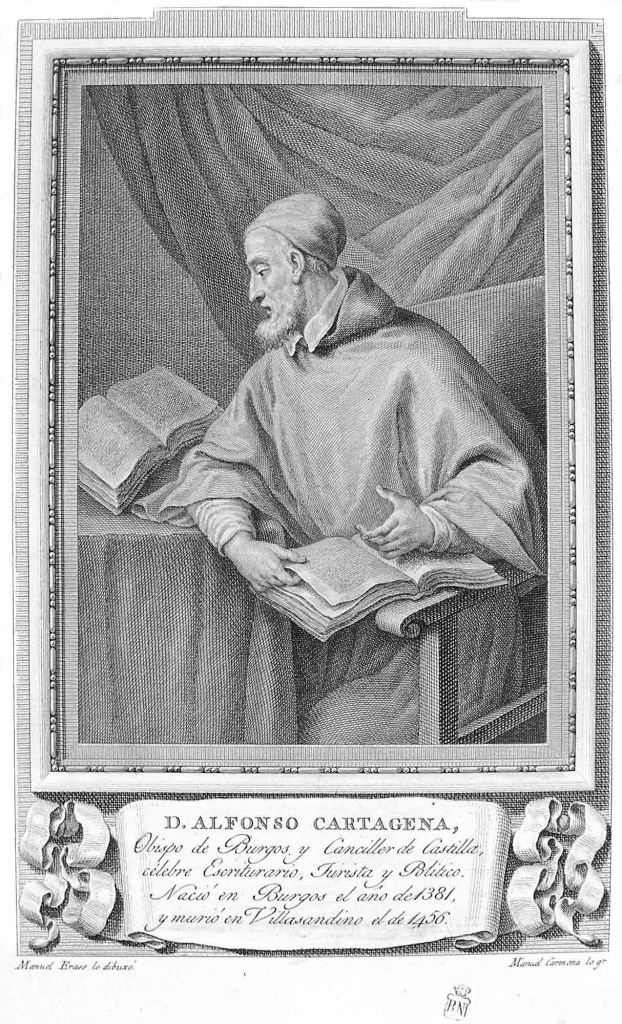 Retrato en blanco y negro de Alonso de Cartagena