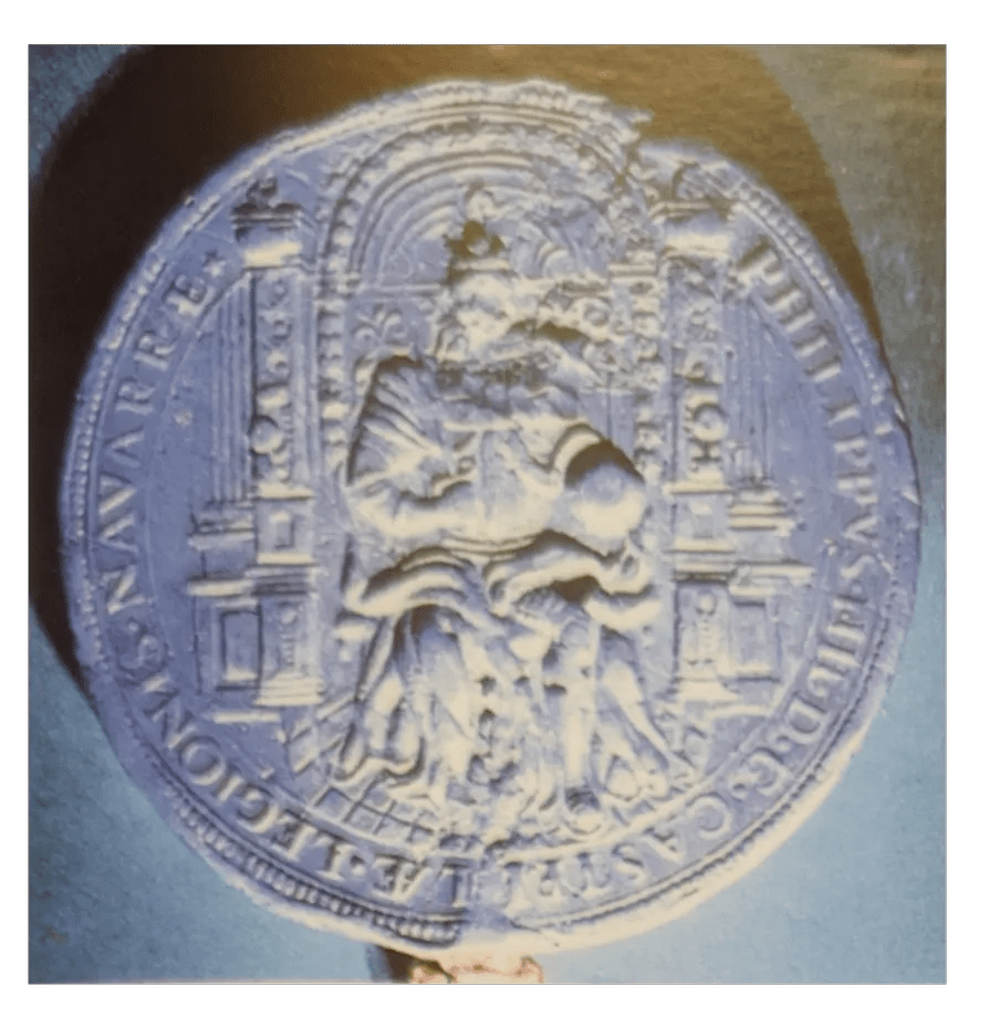 Imagen del Sello de Felipe IV, Rey de España 1608 anverso