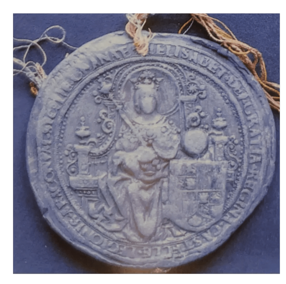 Imagen del Sello de los Reyes Católicos, Sello Suelto anverso