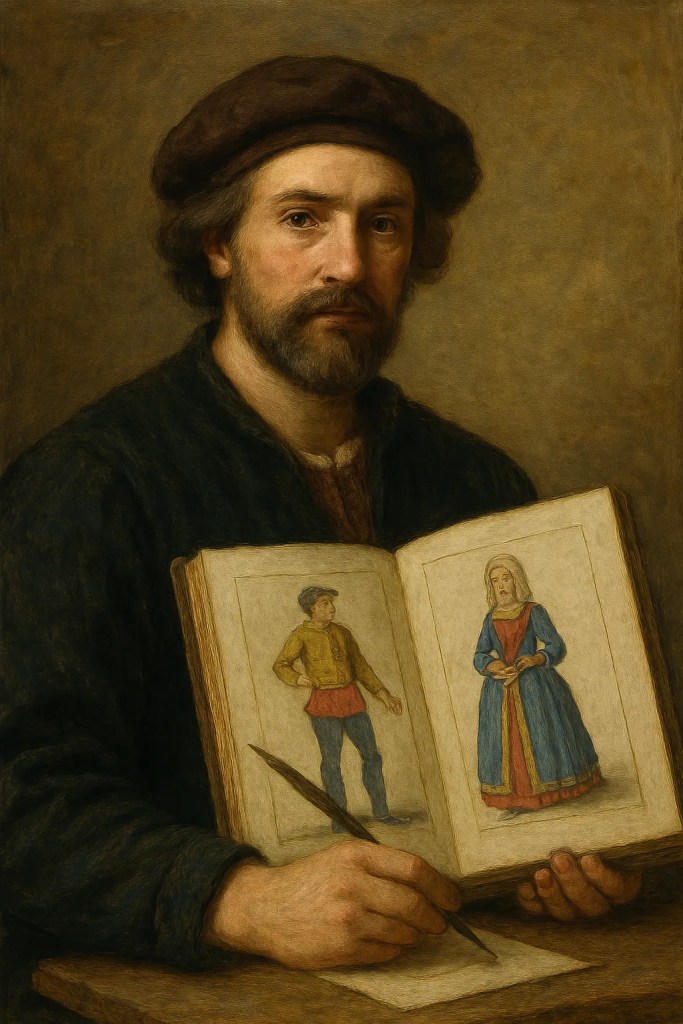 Representación del artista anónimo del Códice de trajes