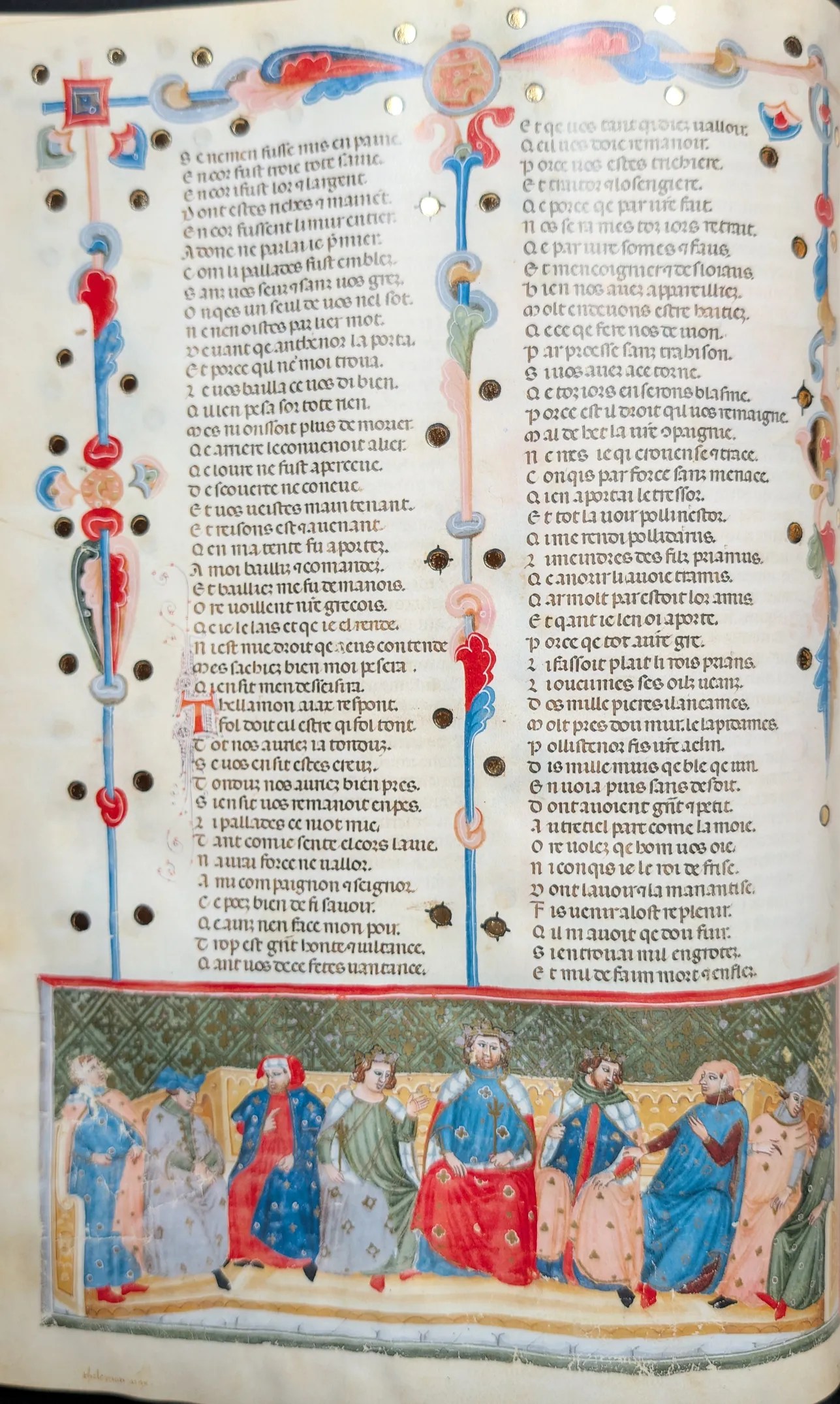 Códice de la Guerra de Troya, Editorial AyN, folio 146v Disputa del Paladio: Áyax Telamonio contesta a Ulises