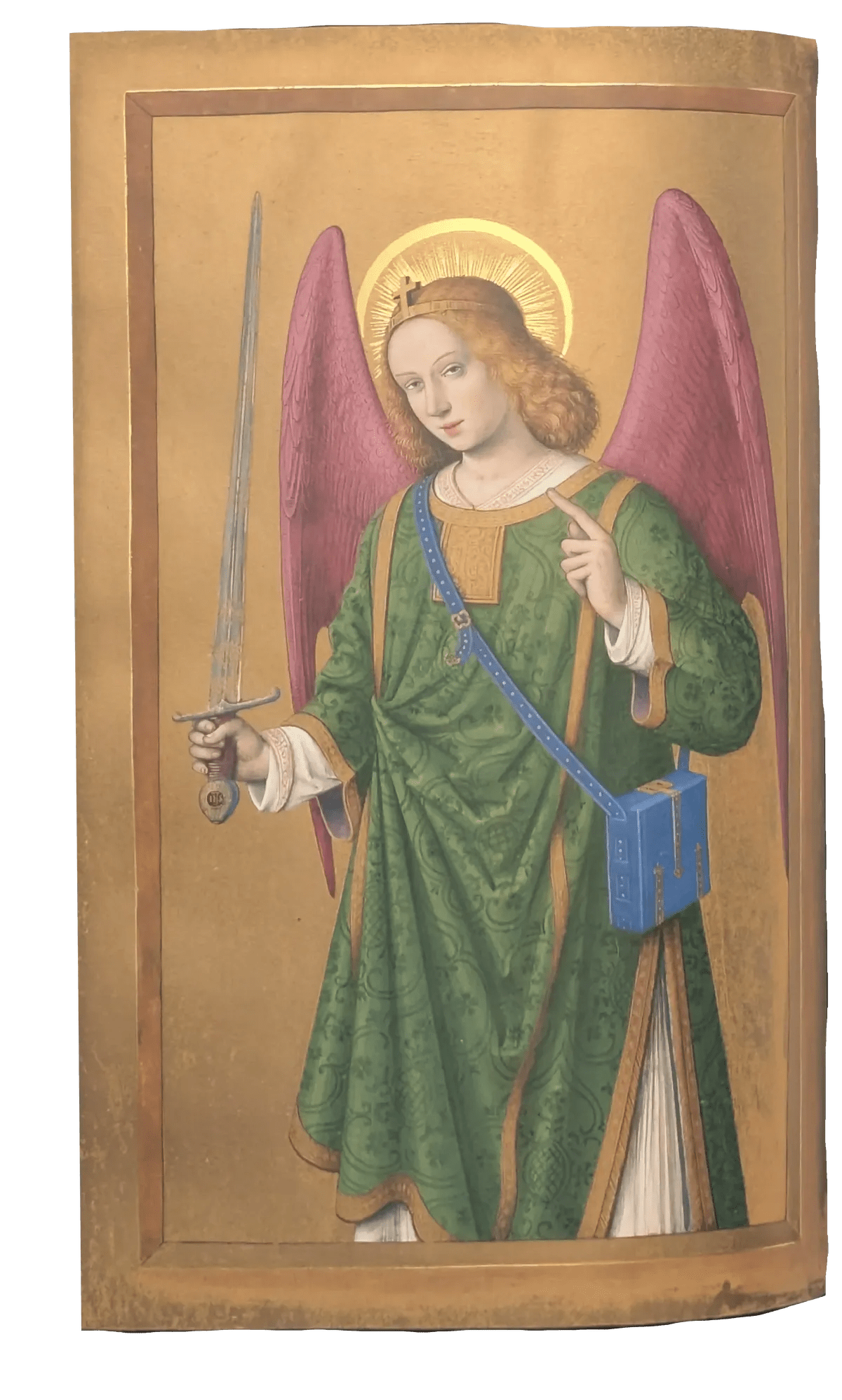 Grandes Horas de Ana de Bretaña, Editorial Moleiro, folio 165v el arcángel san Rafael