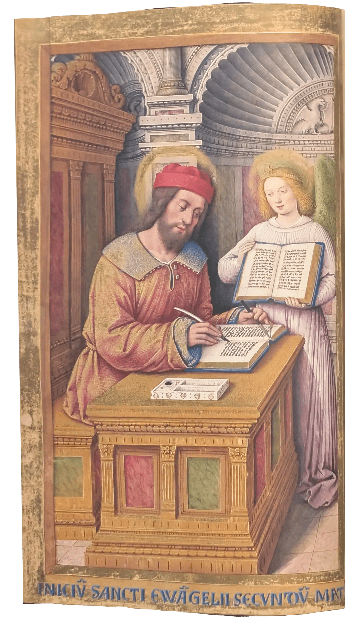 Grandes Horas de Ana de Bretaña, Editorial Moleiro, folio 21v San Mateo