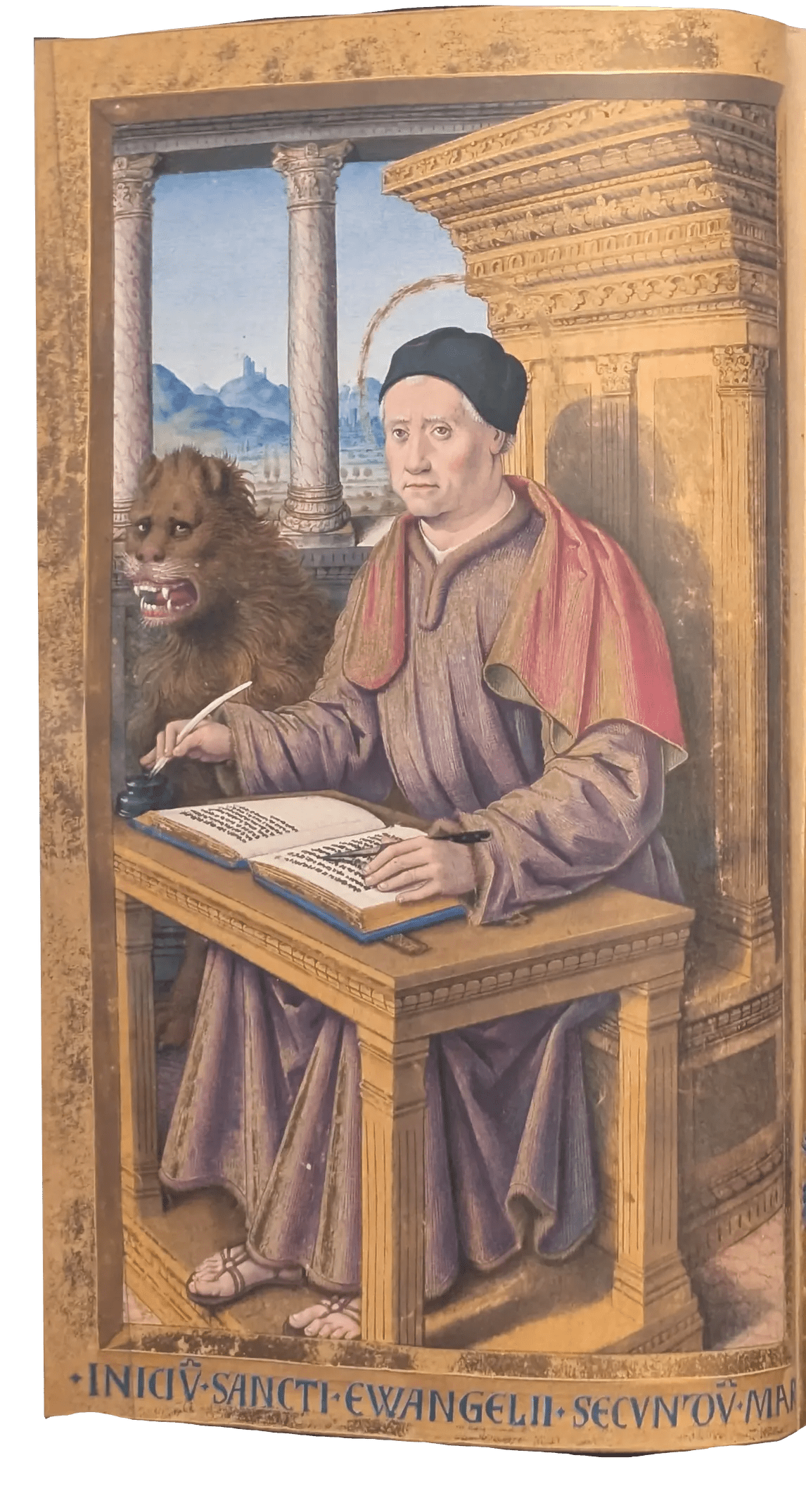 Grandes Horas de Ana de Bretaña, Editorial Moleiro, folio 24v San Marcos