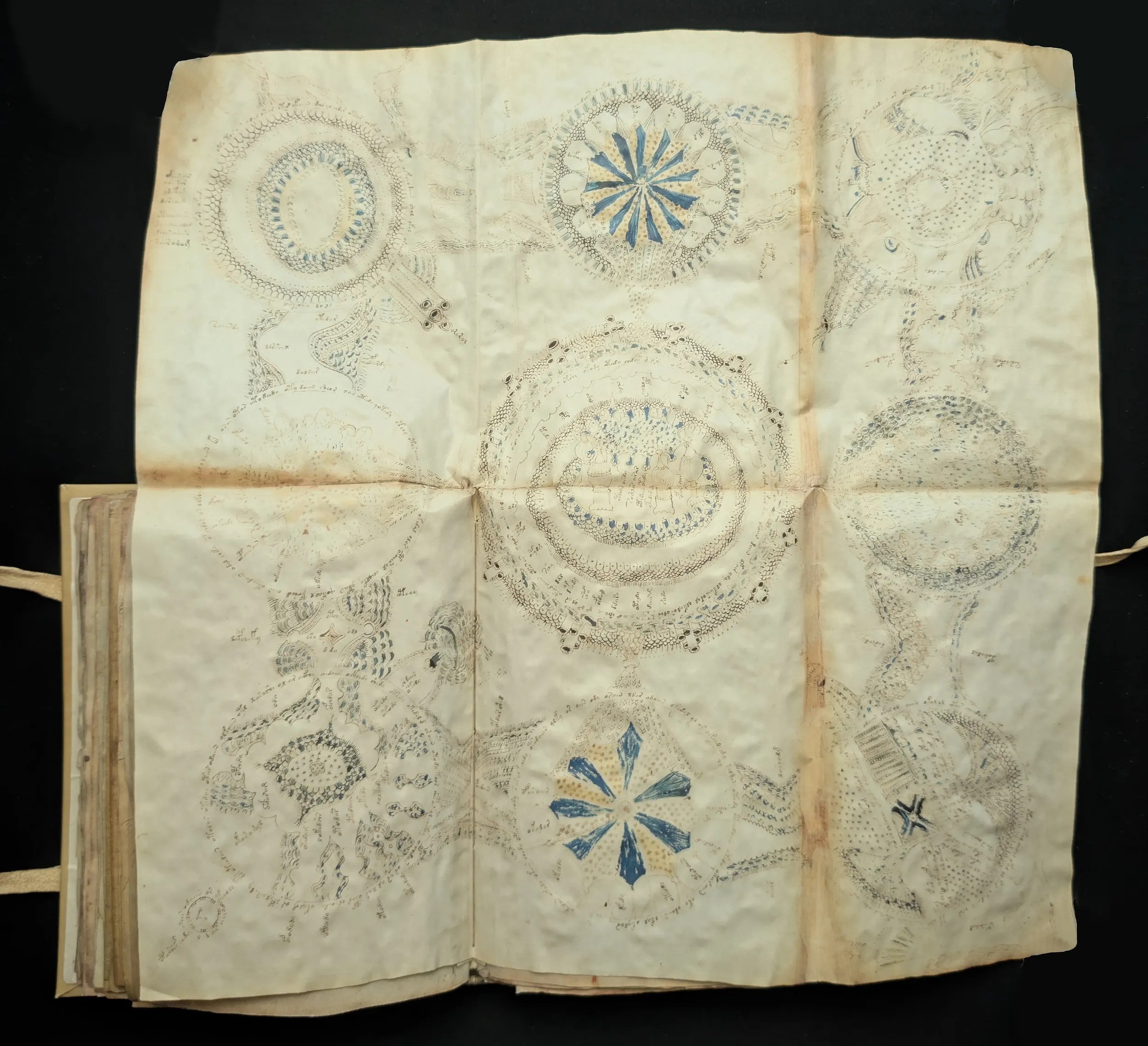 Folios 85-86, imagen extendida, sección: cosmológica