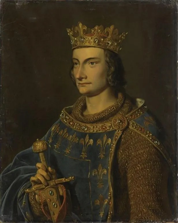 Felipe III el atrevido, rey de Francia, de los Retratos de los Reyes de Francia, por Gillot Saint-Evre