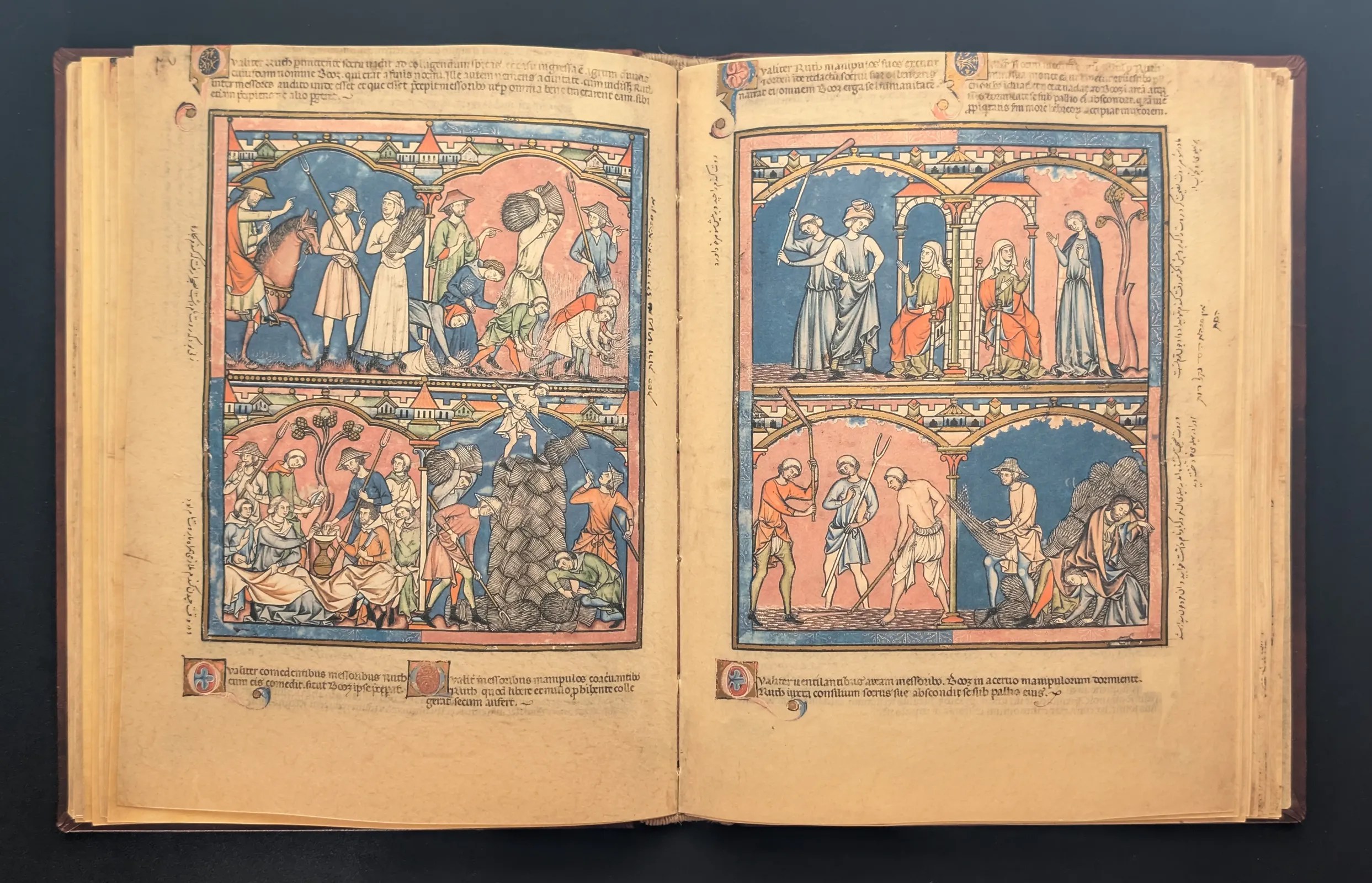 Folio 17v - Historia de Rut I, Folio 18r - Historia de Rut II