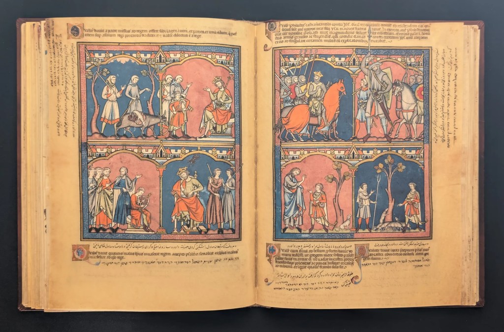 Folio 26v - David y Saúl, Folio 27r - Historia de David y Goliat I