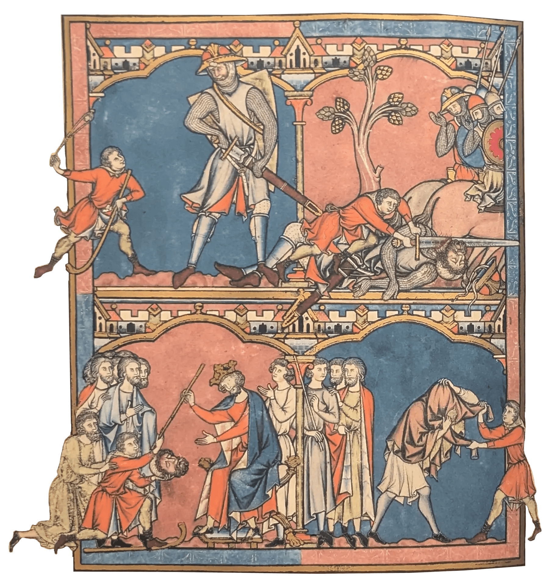 Folio 28v - Historia de David y Goliat IV