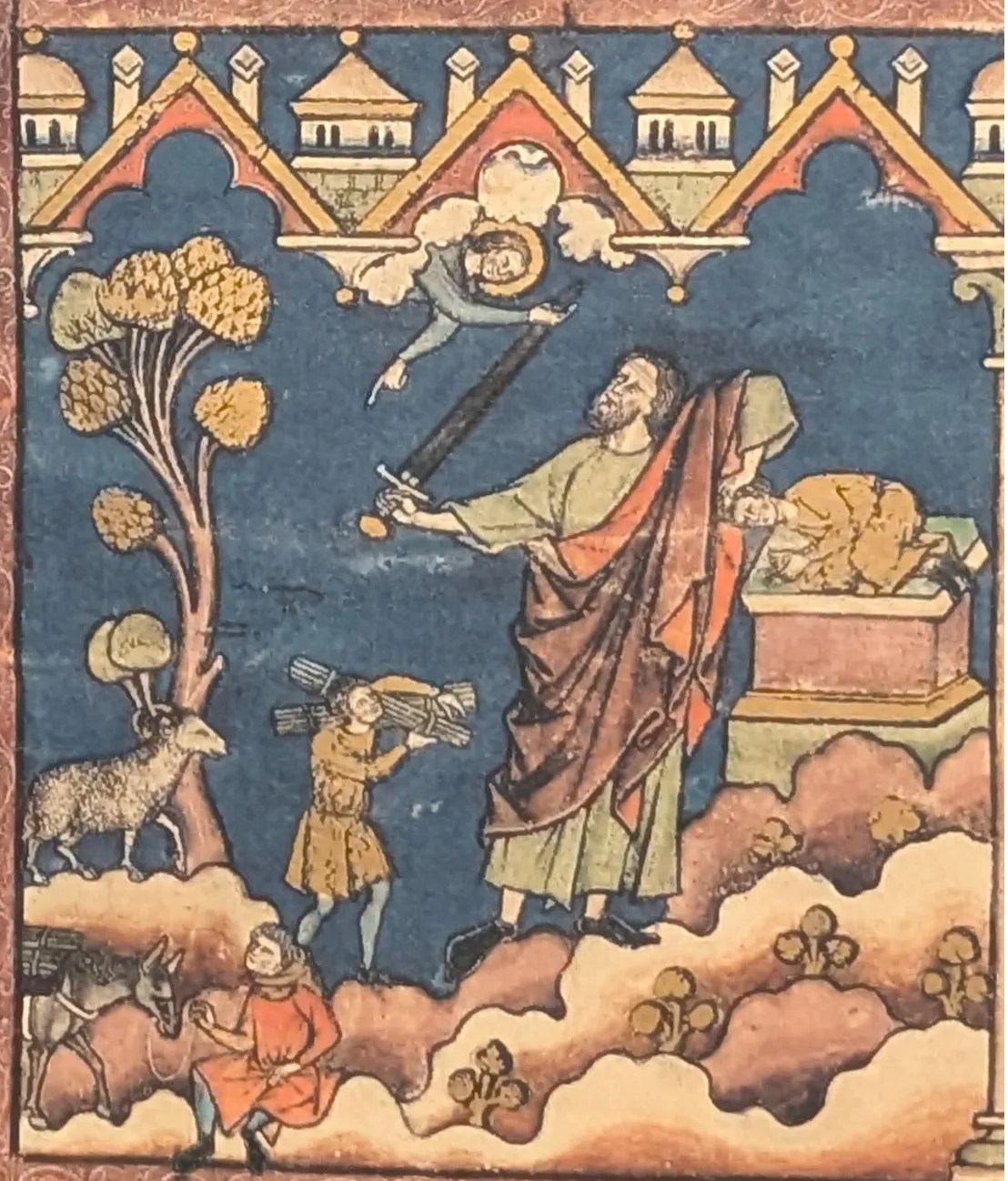 Folio 3r - Comienzo de la historia de Abraham (sacrificio)