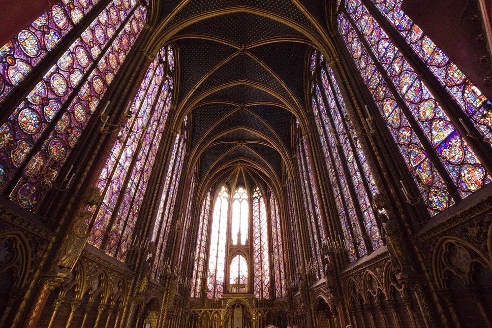 Sainte-Chapelle, vidrieras, Paris, France