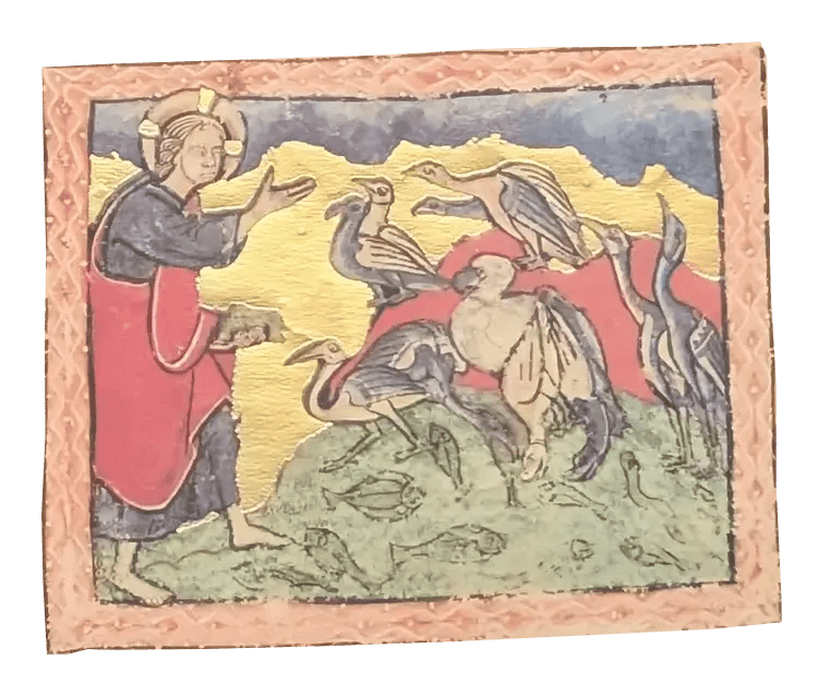 Miniatura de la Creación de los peces y los pájaros