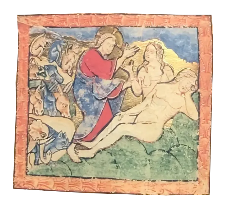 Miniatura de la Creación de Eva