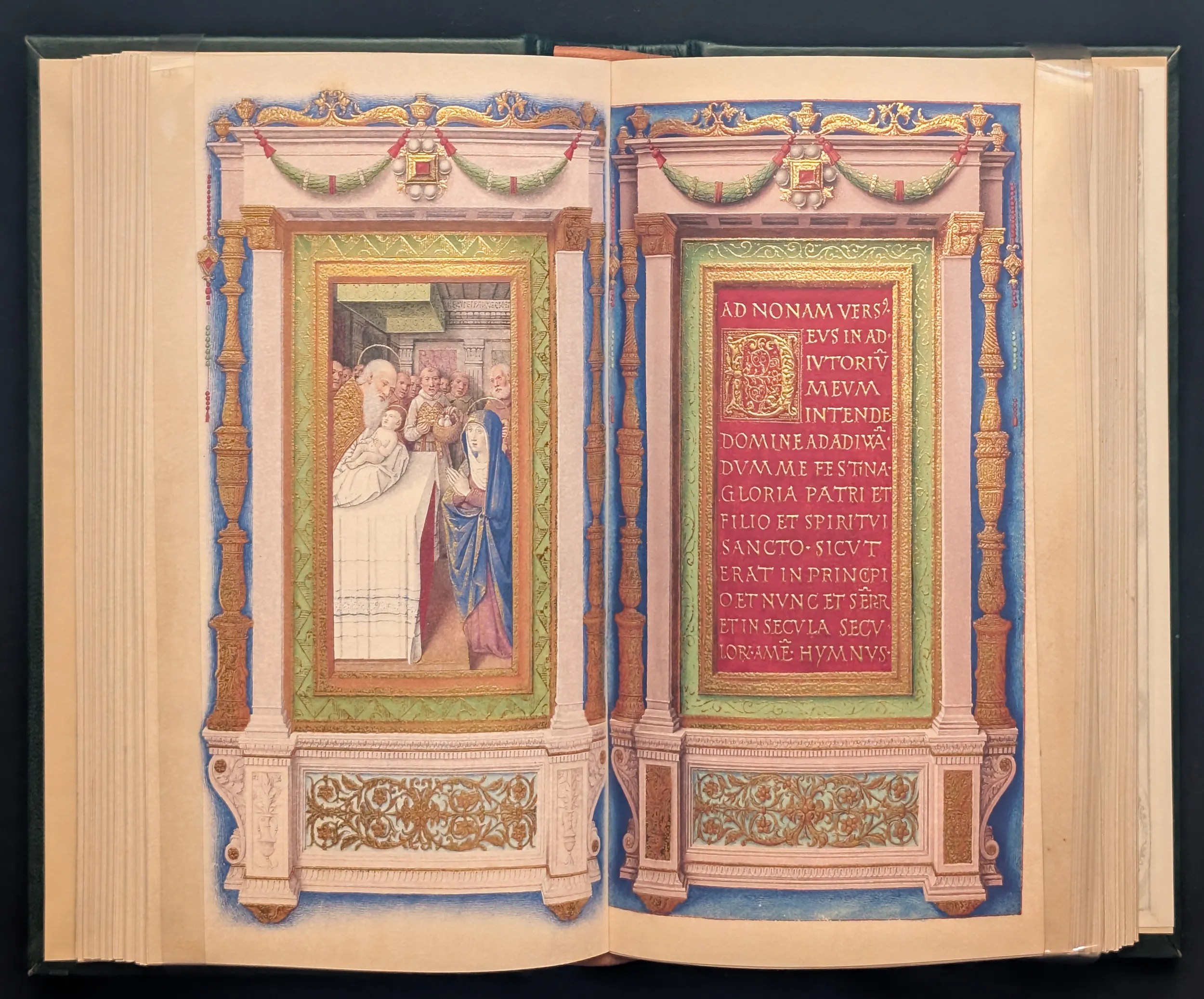 Folios. 152-153. La Presentación en el Templo, página íncipit decorada