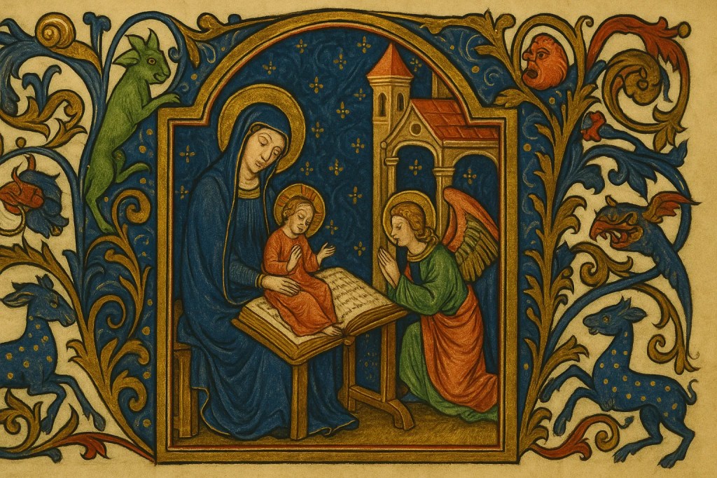 Imagen representativa de una miniatura de un manuscrito iluminado