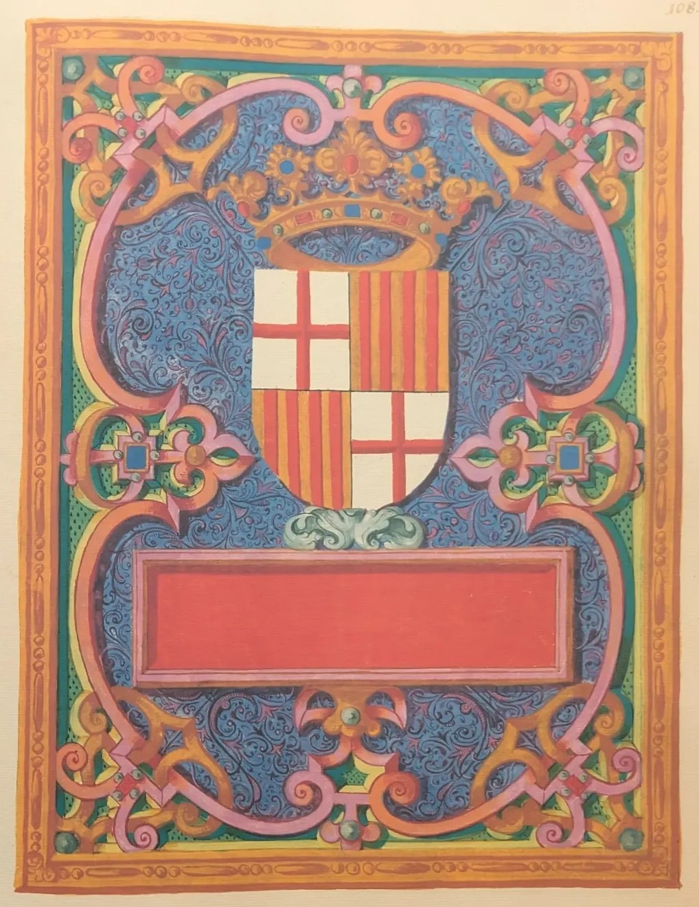 Imagen del escudo de armas del Principado de Cataluña