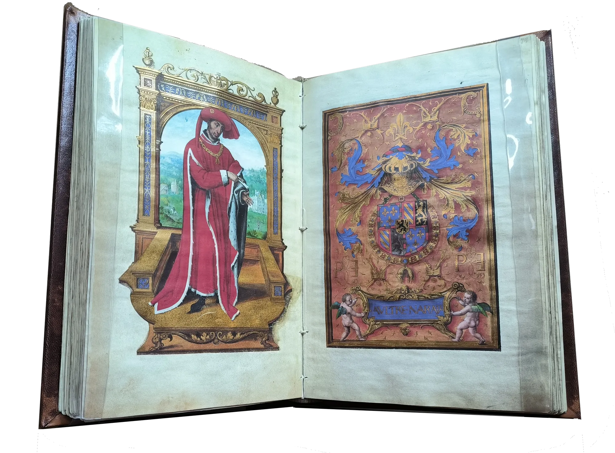 Imagen del libro de la Insigne Orden del Toisón de Oro, folios 78v-79r