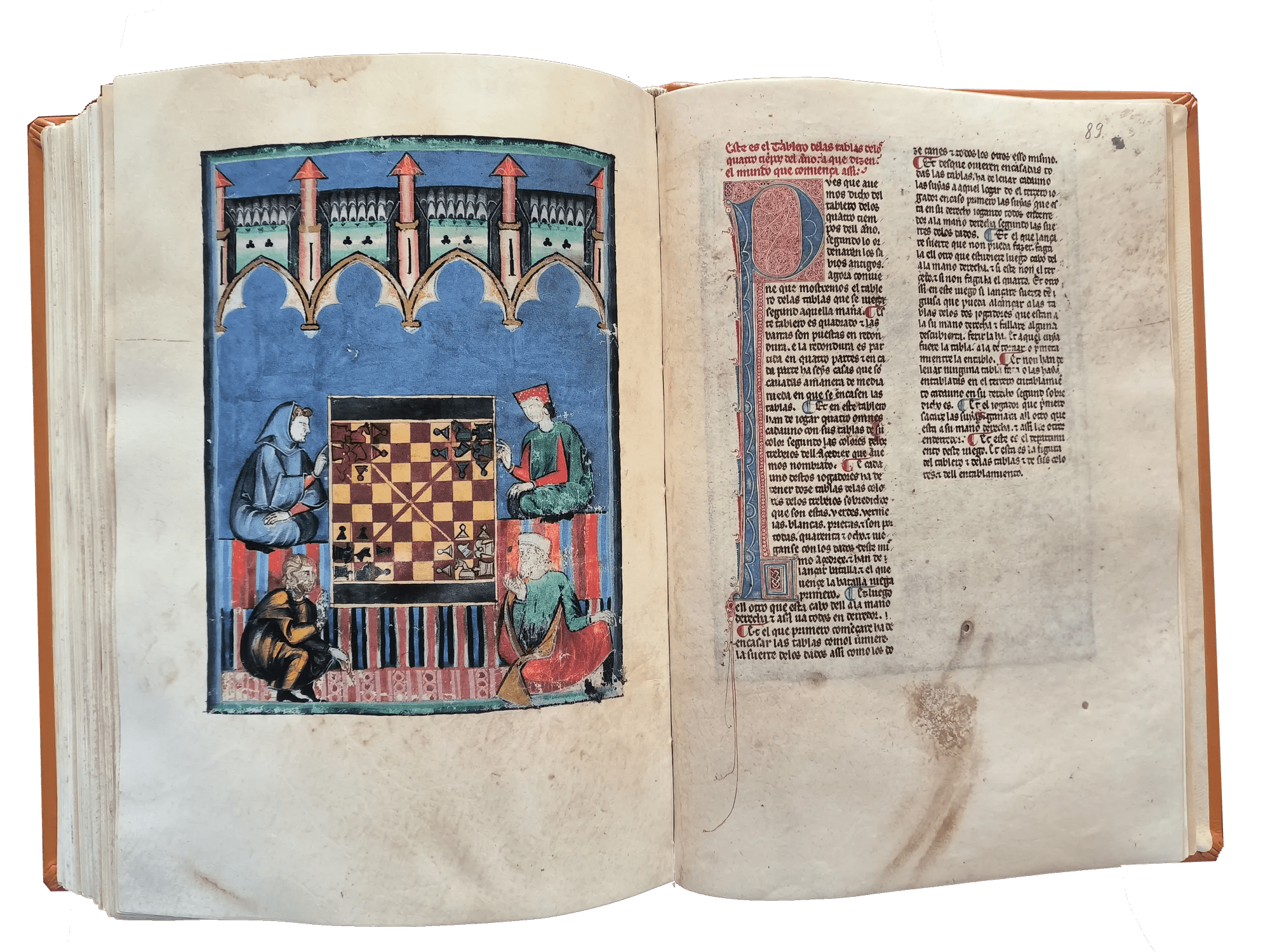 Imagen del Libro de los Juegos de Ajedrez, Dados y Tablas de Alfonso X el Sabio