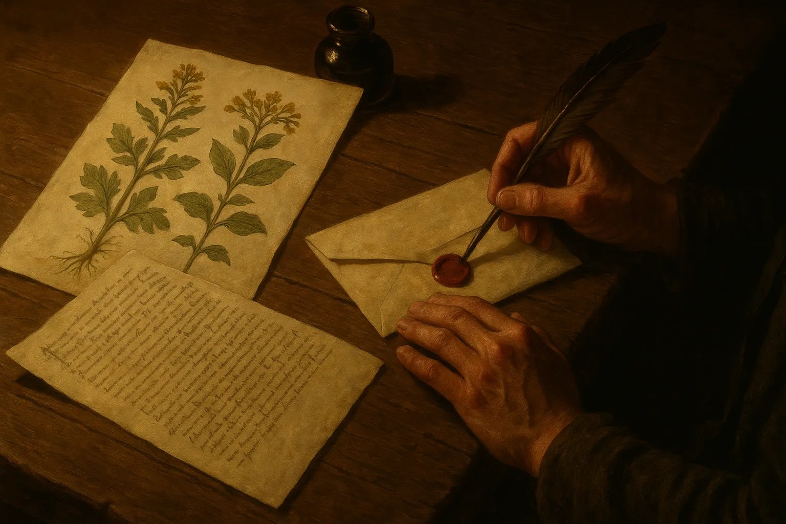 Imagen representativa de la correspondencia entre Cibo y Mattioli