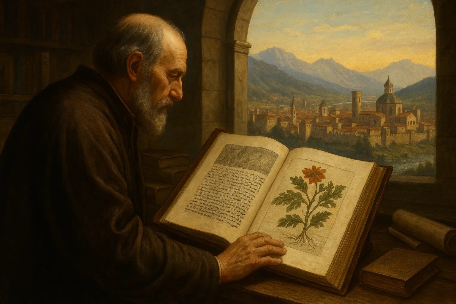 Imagen representativa del final de la vida de Mattioli, en la ciudad de Trento