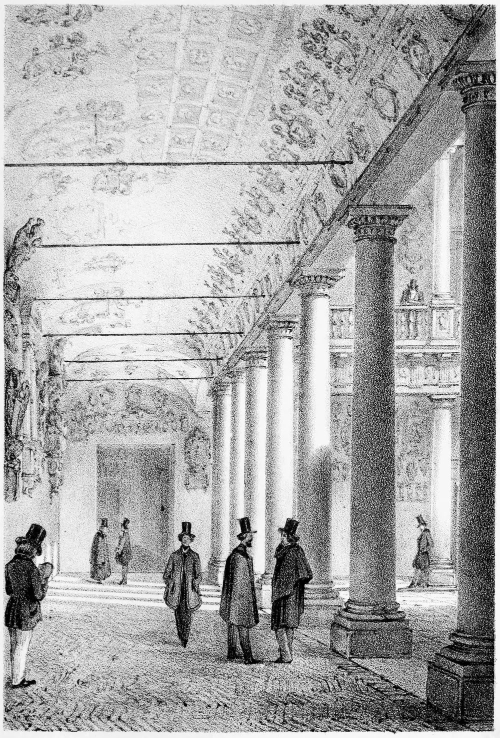 Universidad de Padua, grabado de G. B. Cecchini para la Guida di Padova e della sua provincia (1842)