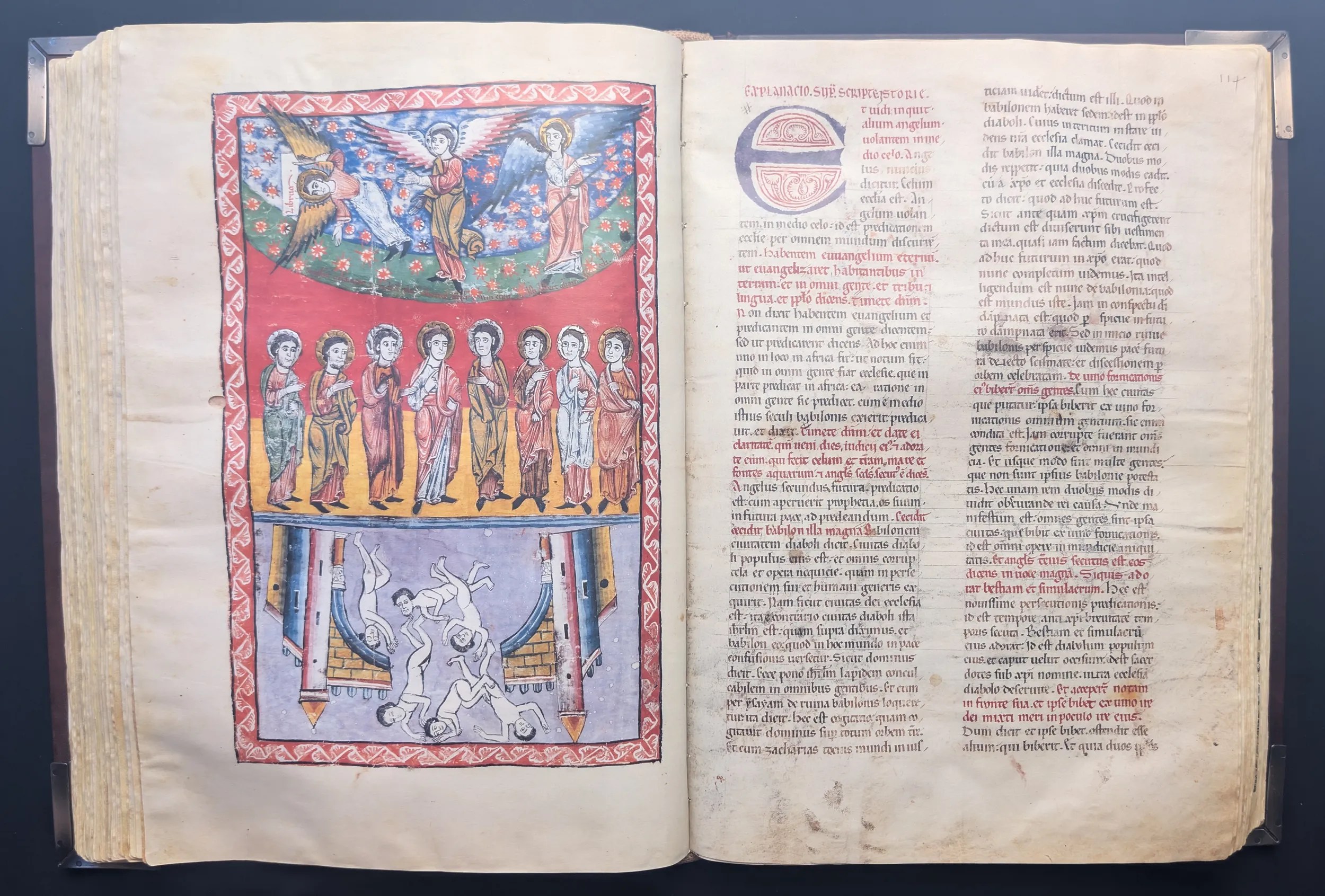 Folio 113v – La Advertencia de los Ángeles y la Caída de Babilonia