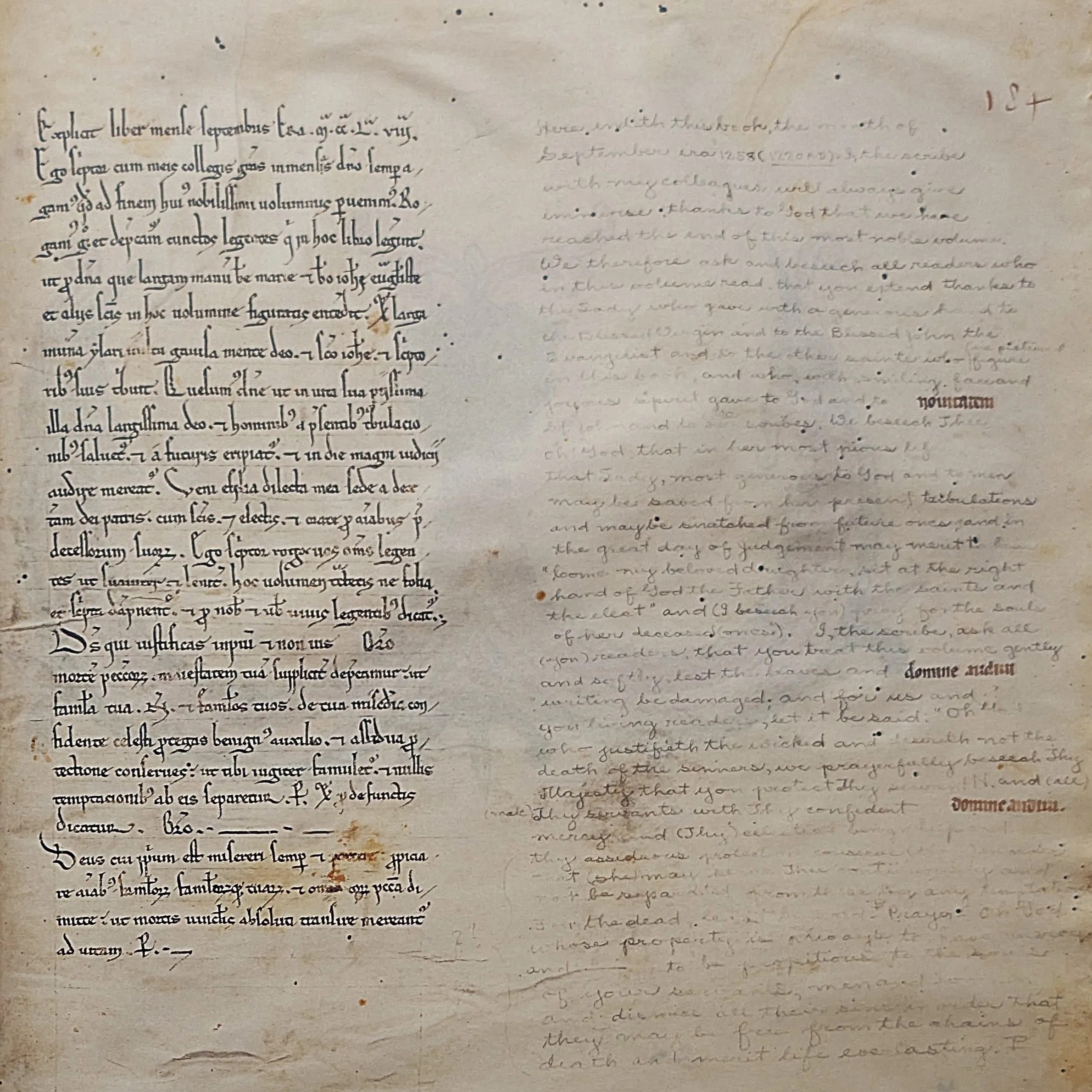 Colofón del Beato de las Huelgas donde se ve la fecha 1220