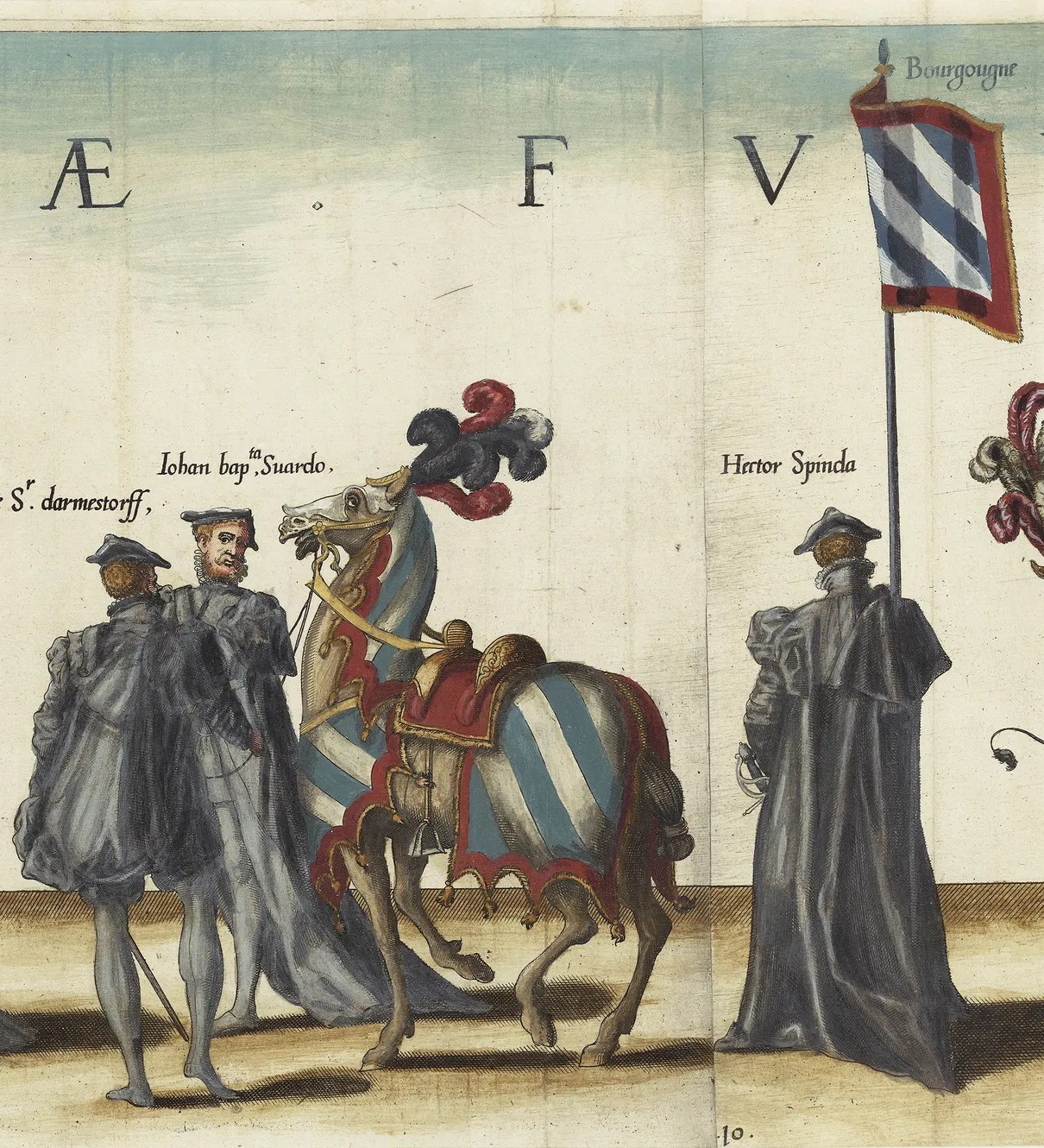 Representantes de Borgoña en la Procesión fúnebre en honor a Carlos V