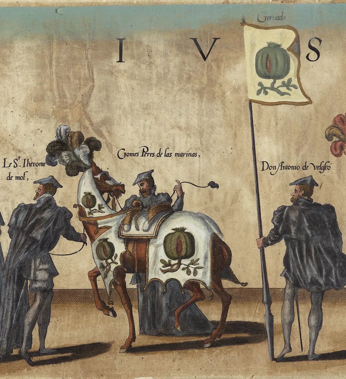 Representantes de Granada en la Procesión fúnebre en honor a Carlos V