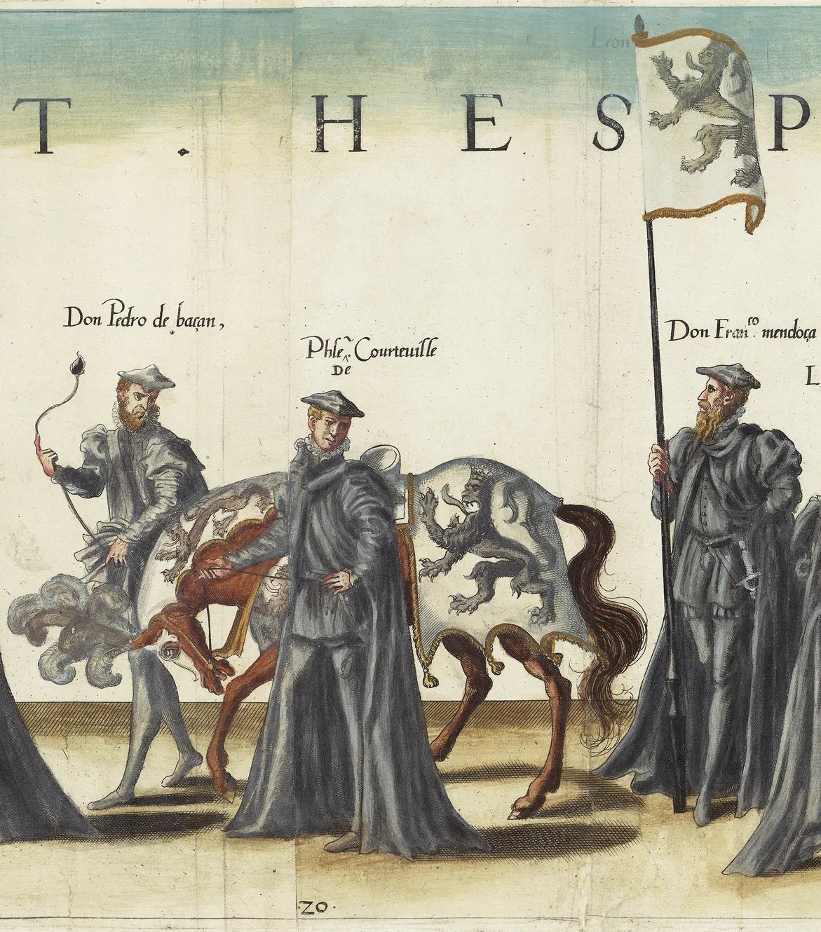 Representantes de León en la Procesión fúnebre en honor a Carlos V