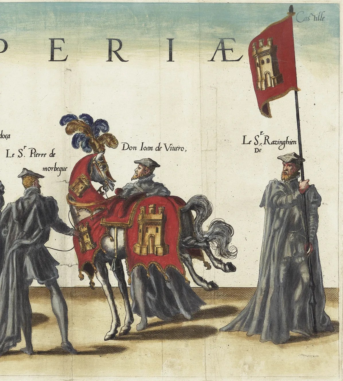 Representantes de Castilla en la Procesión fúnebre en honor a Carlos V