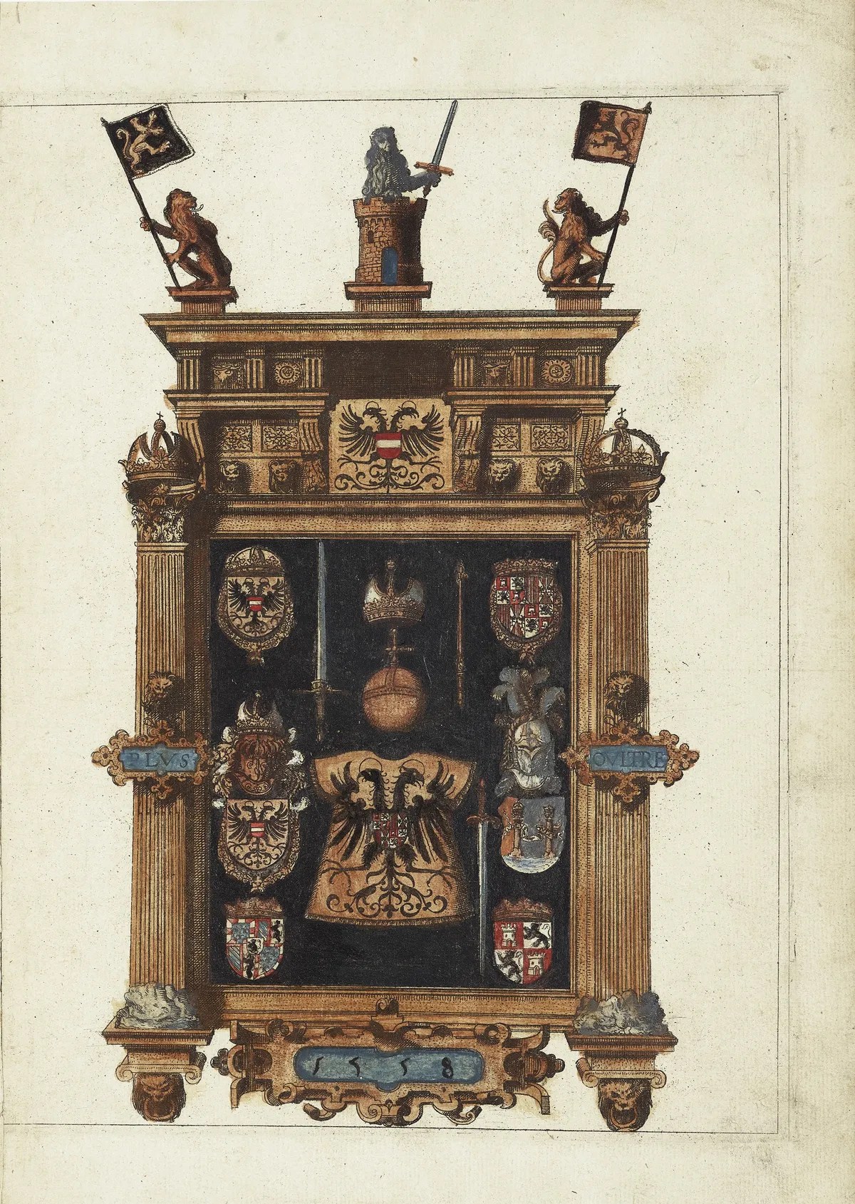 Armas del Emperador en la Procesión fúnebre en honor a Carlos V