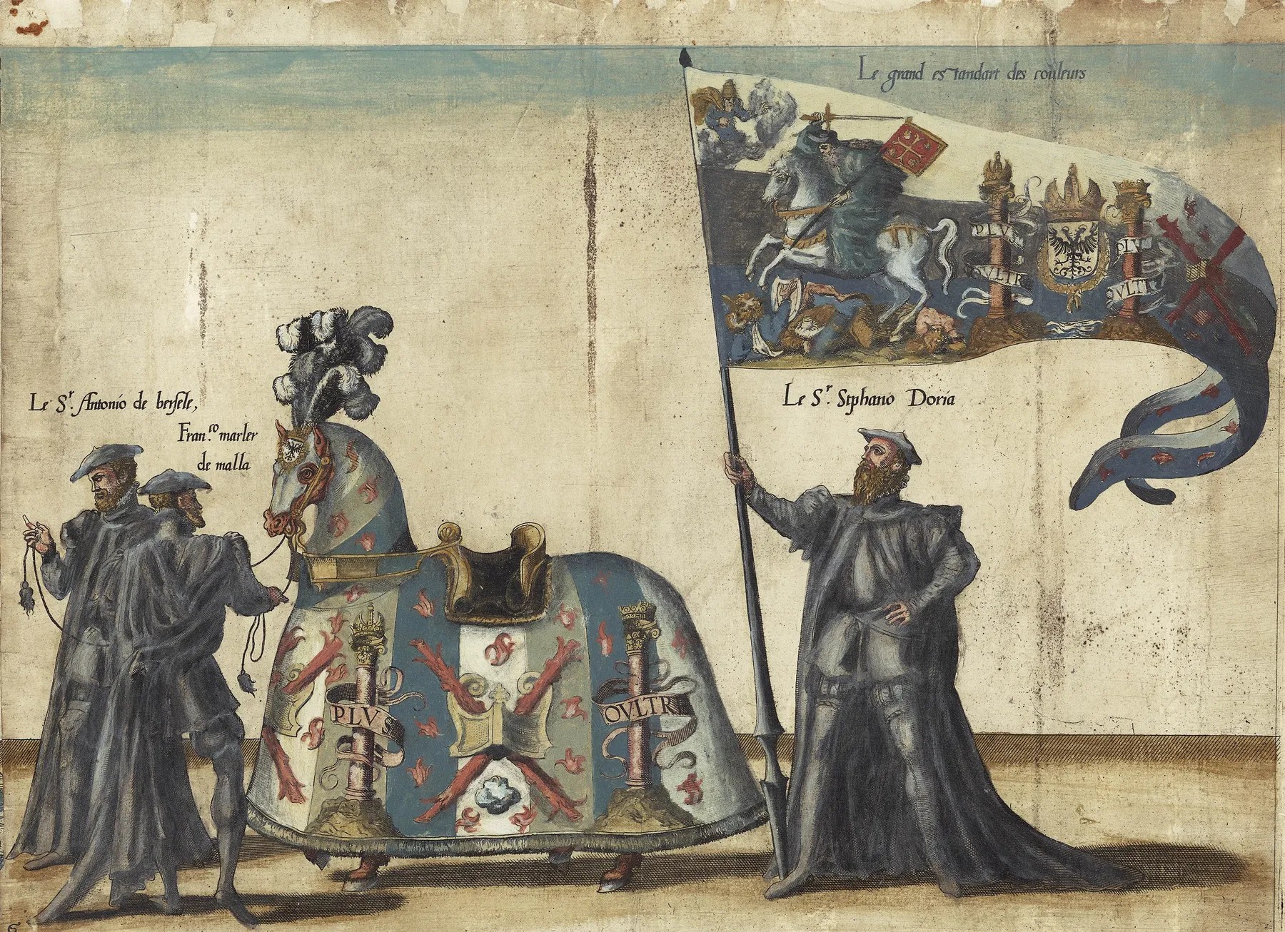 El Primer estandarte en la Procesión fúnebre en honor a Carlos V