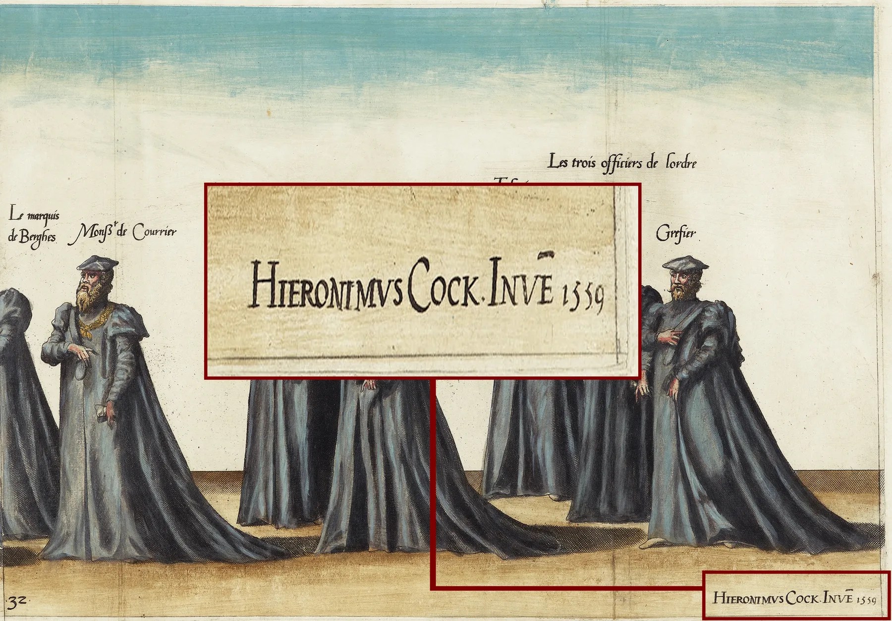 Vista de la firma de Hyeronimus Cock