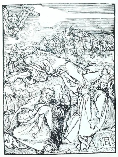 Estampa: Oración en el huerto de Getsemaní, versión 2