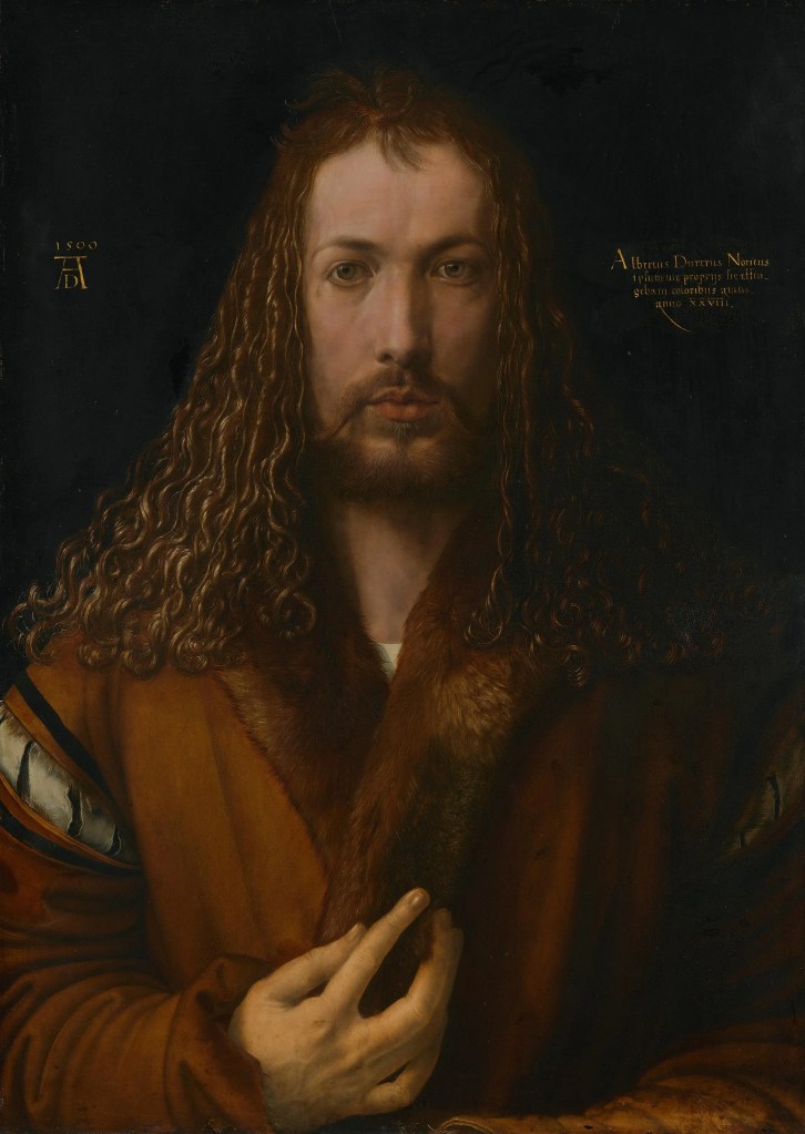 Alberto Durero, Autorretrato con abrigo ribeteado de piel, 1500